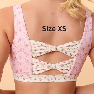 Target Blogilates Bow Back Corset Sports Bra - Pink Floral
